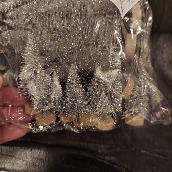 Silver Mini Christmas Trees [Set of 12] - Picture 3 of 3